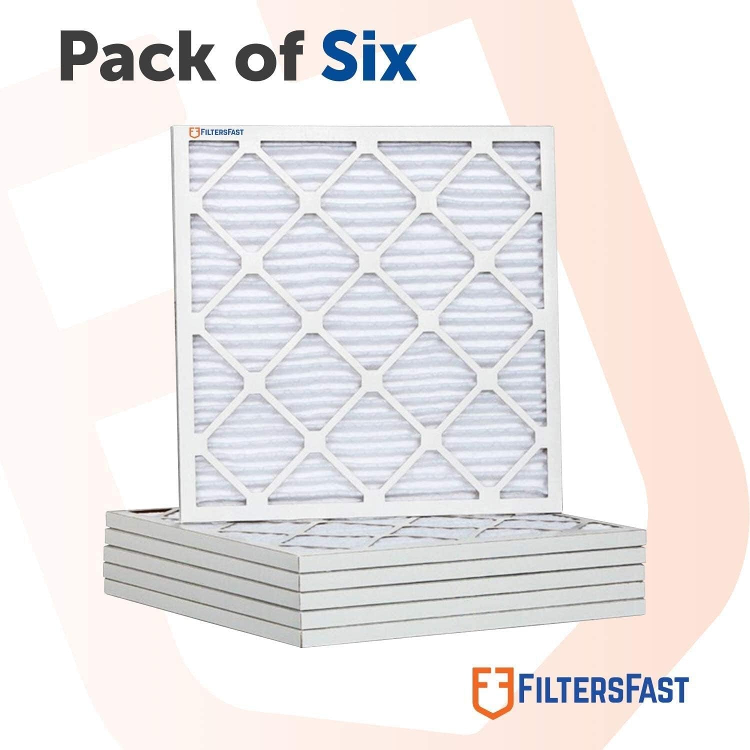 20X20X2 Pleated Air Filter Merv 11, 2 Inch AC Furnace Air Filters, Made in the USA, Actual Size 19.5X19.5X1.75, 6 Pack